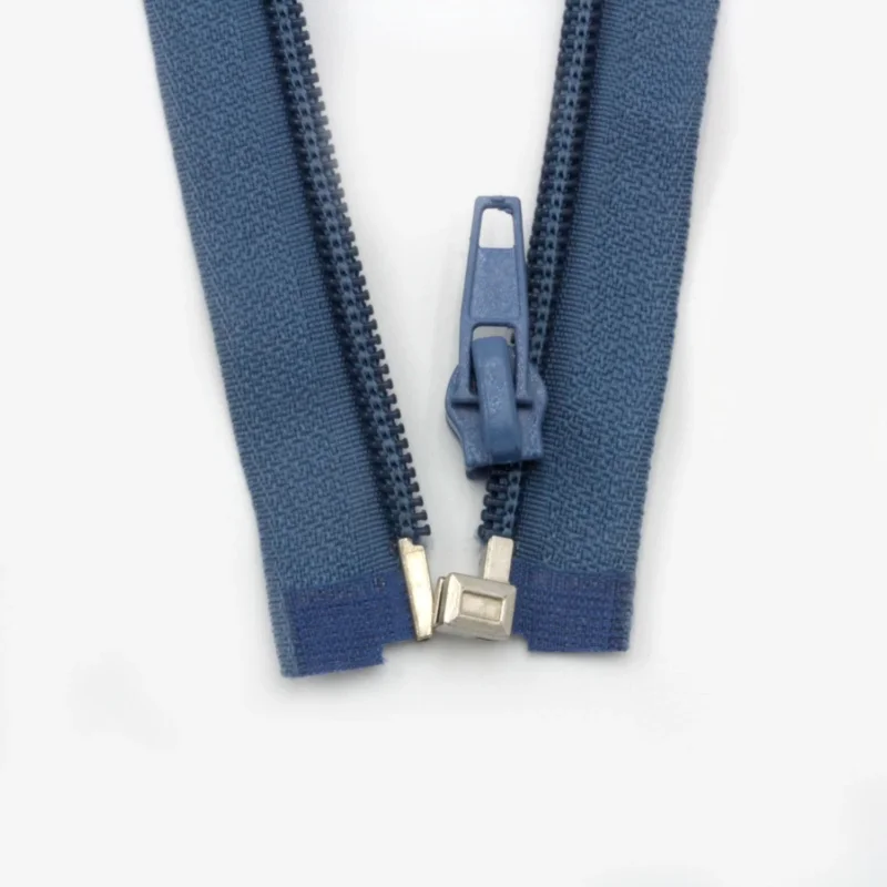Zertifiziert Reißverschluss Teilbar 70 cm Rauchblau
