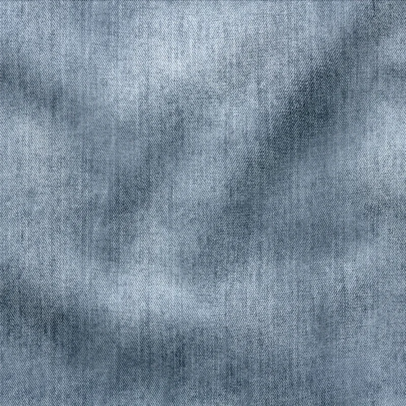 Zertifiziert French Terry Denim Rauchblau (Bio)