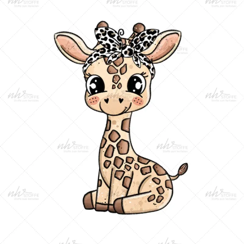 Rabatt Bügelbild Giraffen Glam Medium