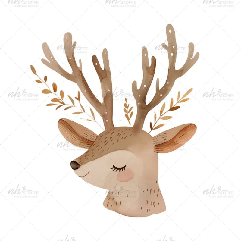 Zertifiziert Bügelbild Sweet Autumn Deer Medium