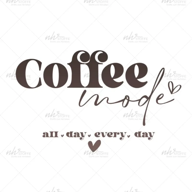 Bügelbild Coffee Mode On MAXI Echt