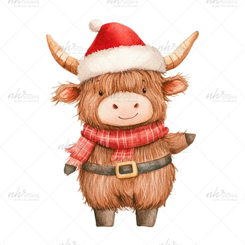 Bügelbild Weihnachtsbüffel Hell 3059 Medium Angebot