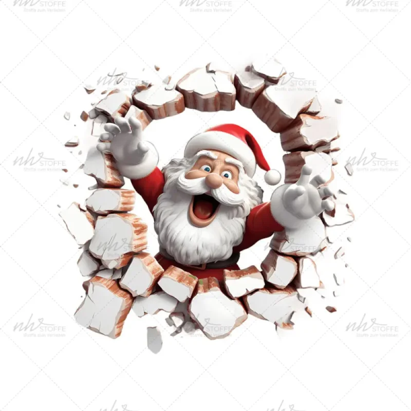 Bügelbild Flying Santa Medium Rabatt