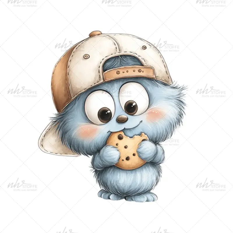 Abverkauf Glassticker Cookie Monster Größe M