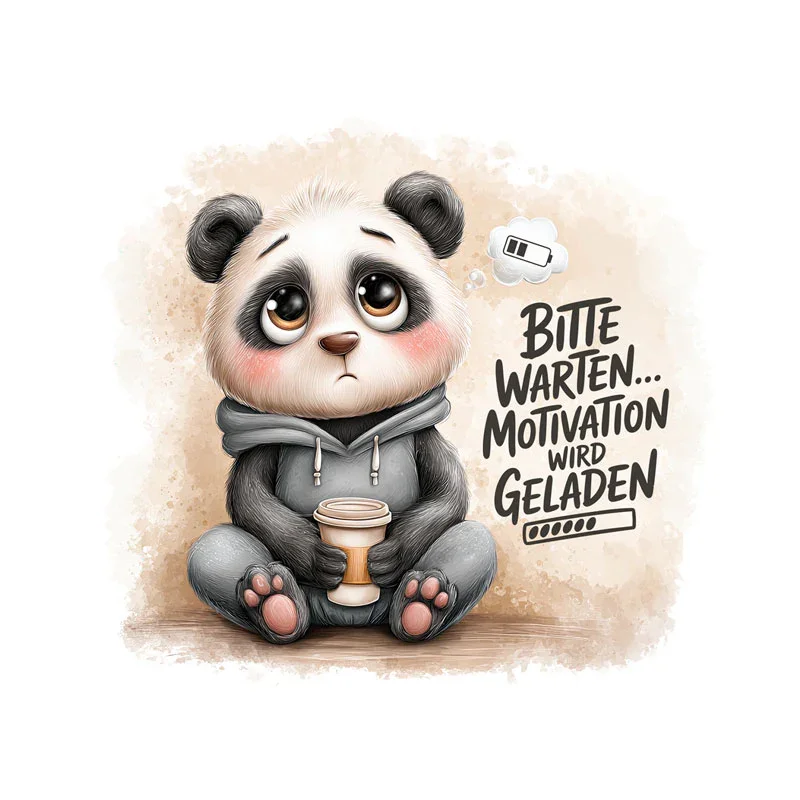 Bügelbild Motivation wird geladen Medium Angebot