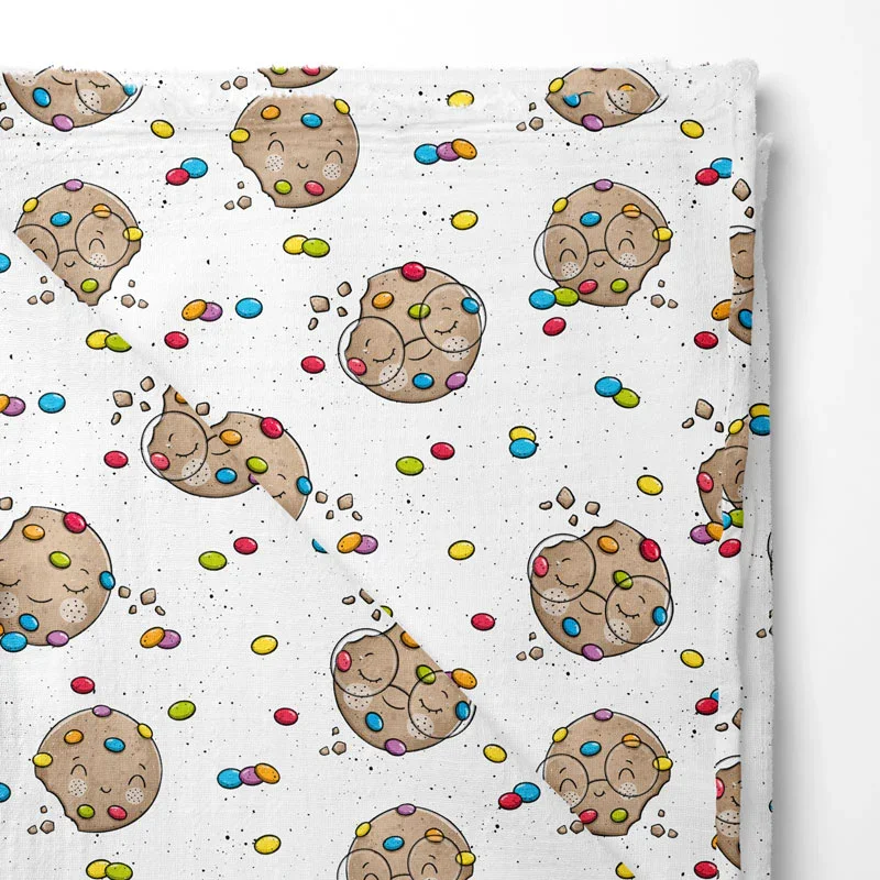 Musselin Double Gauze Nerdie Cookies 3145 (Bio) Geprüft